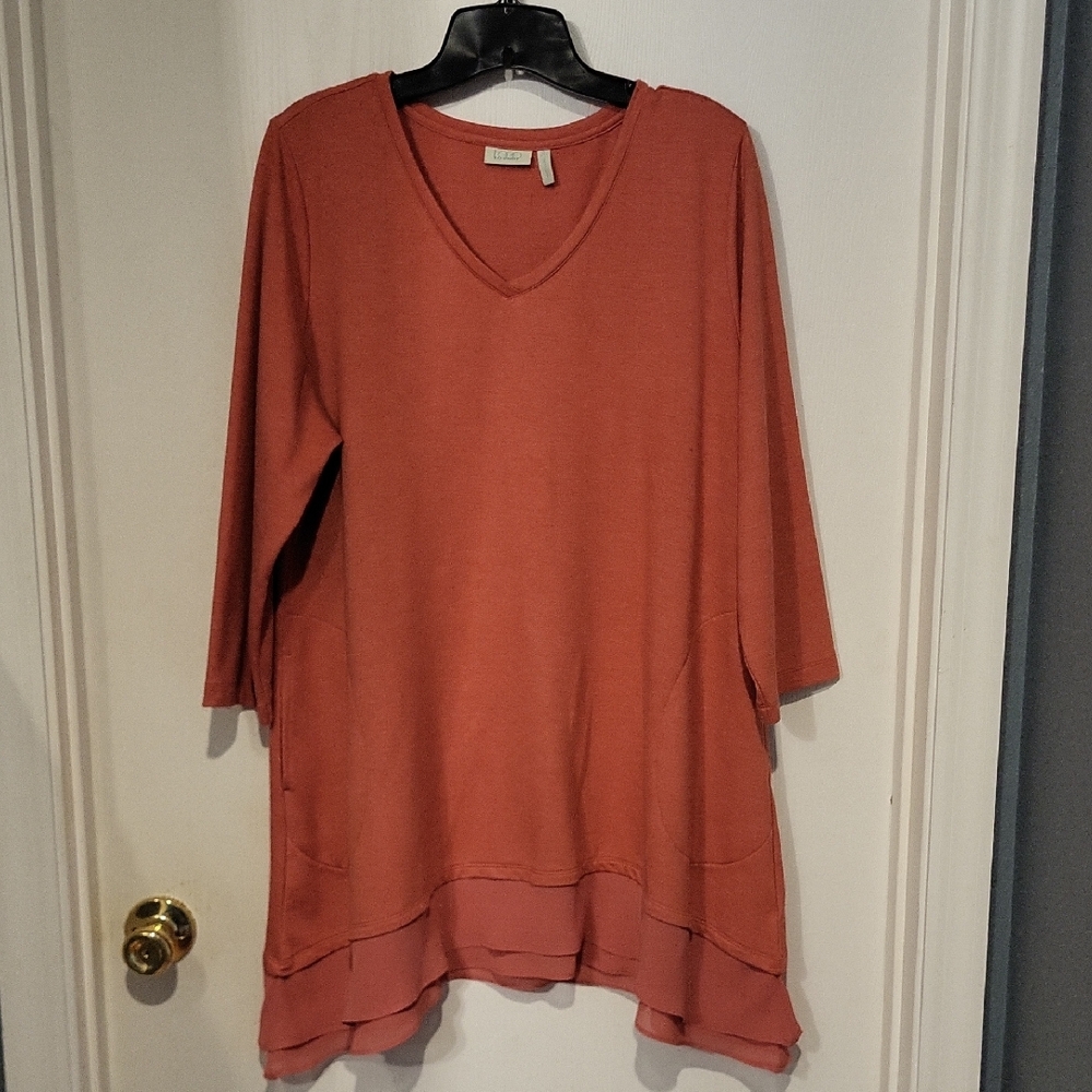 LOGO Lounge Orange Tunic with Relaxed Sleeves